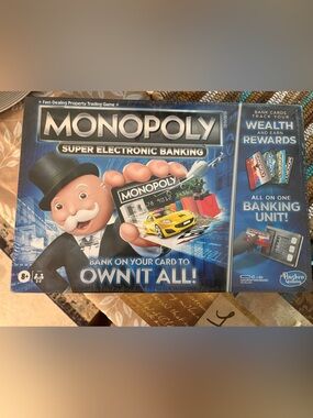 Monopoly Super Electronic Banking Board Game - Blue